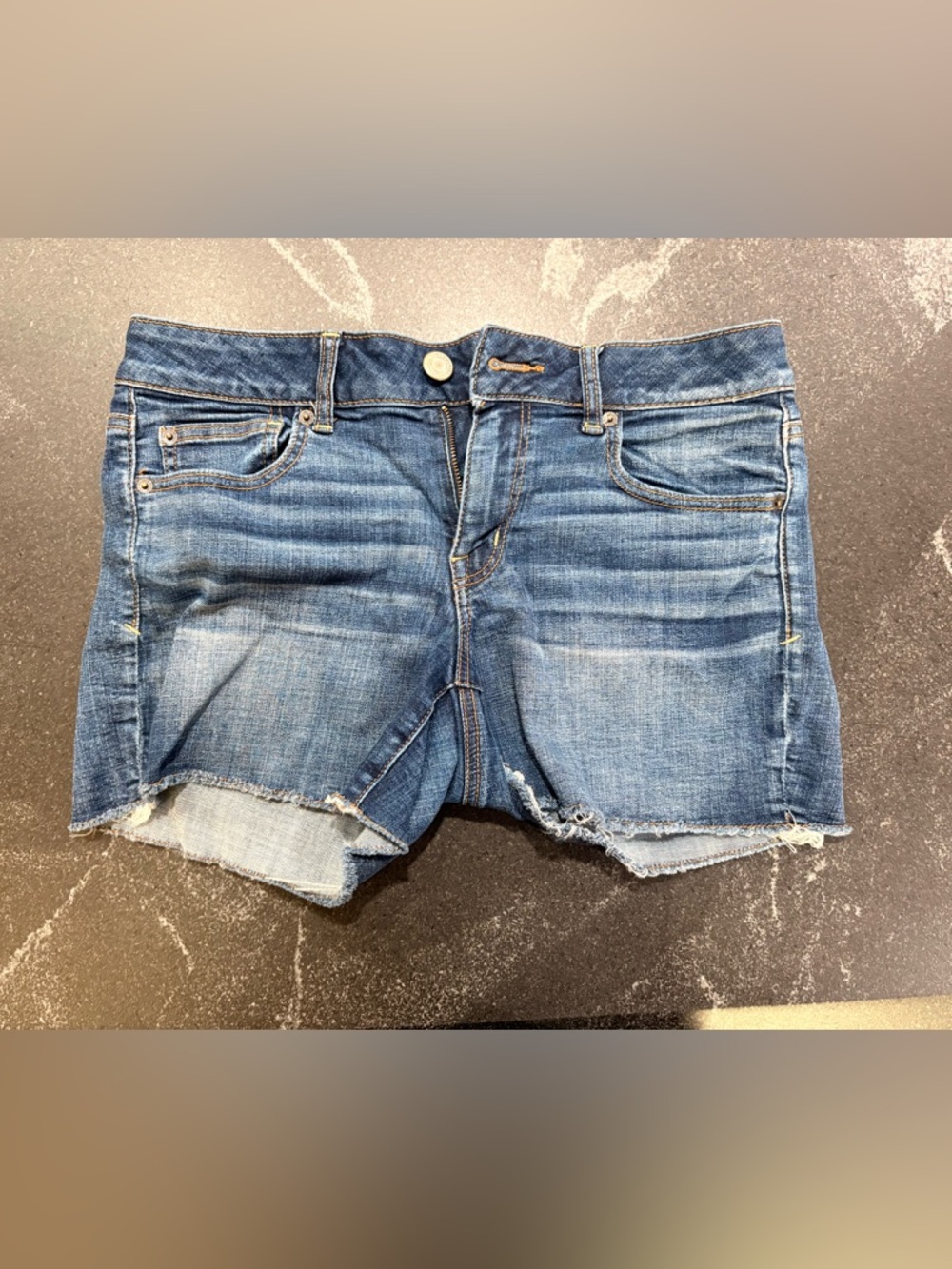 American Eagle Outfitters Women's Blue Denim Cutoff Shorts
